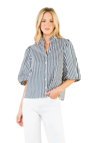 Stripe Button Down Top