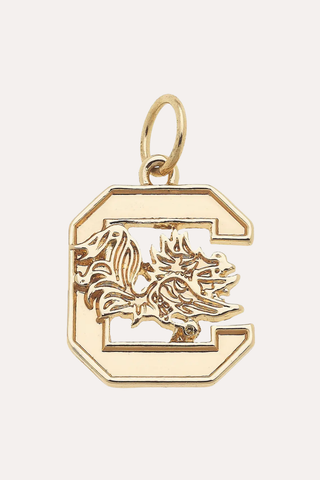 South Carolina Gamecocks Shiny Gold Logo Charm