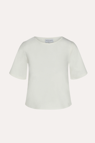 Ponte Knit Extended Short Sleeve Top