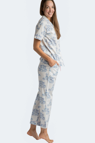 Charleston Toile Cotton Swiss Dot Crop Set