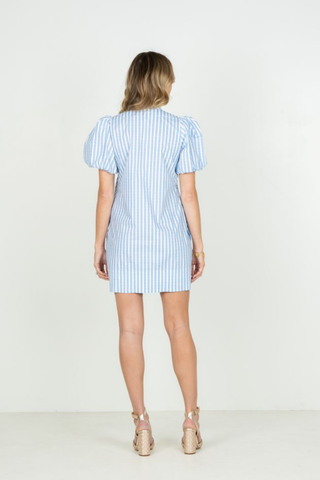 Hampton Mini Dress - French Blue Stripe