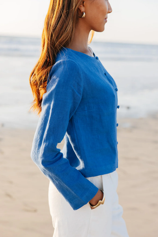 Bessette Cardigan - Blue