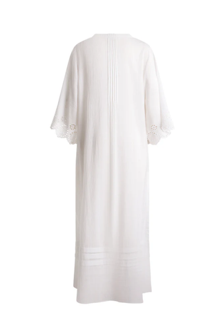 Broderie Maxi Dress - White
