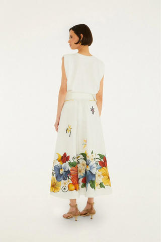 Tropi Embroidered Maxi Skirt