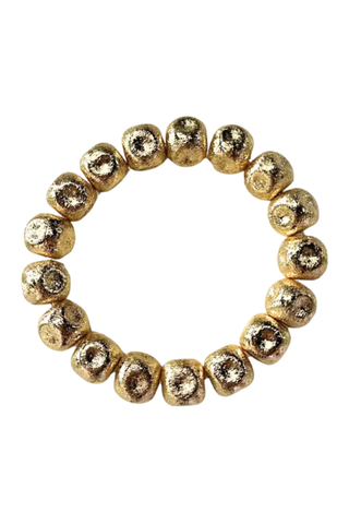 18K Gold Brushed Chunky Bracelet