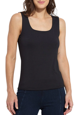 Evie Scoop Neck Tank - Black