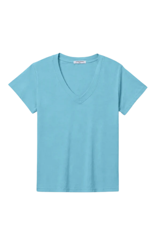 Cotton SS Boxy V-Neck Tee