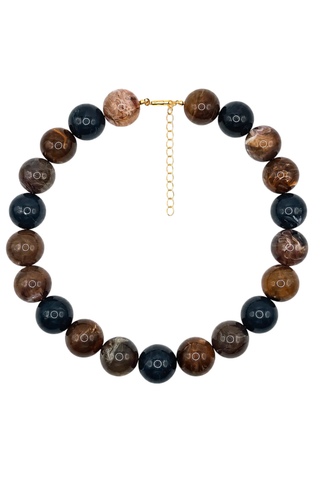 Chunky Espresso Bubble Necklace