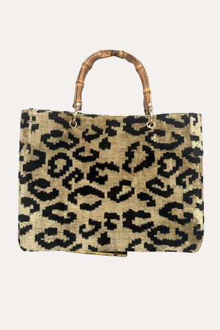 Cream Leopard Avery Bamboo Bag