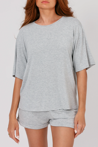 Boyfriend Tee Set - Grey