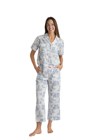 Charleston Toile Cotton Swiss Dot Crop Set