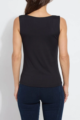 Evie Scoop Neck Tank - Black