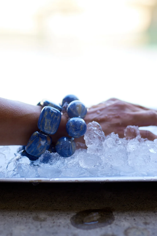 Blue Lapis Cooling Pearl Bracelet
