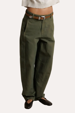 Sateen Barrel Leg Utility Pant