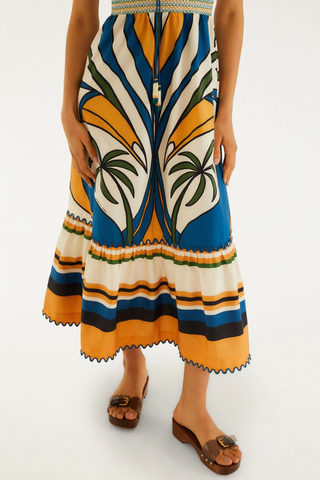 Tropical Wavy Maxi Dress