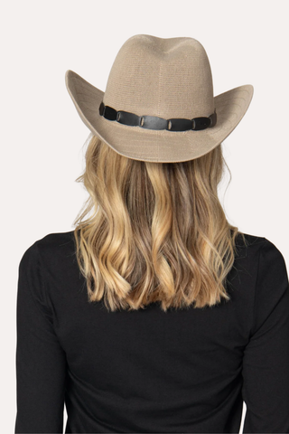 Norma - Pinch Crown Cowboy with Faux Leather Linked Band
