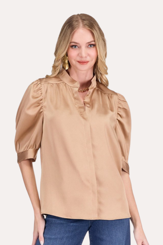 Ruched Sleeve Shirt