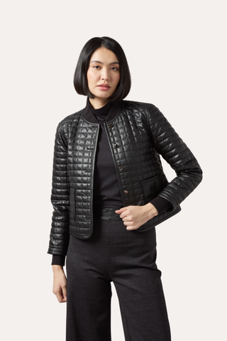 Agnes Quilted Vegan Leather Jacket