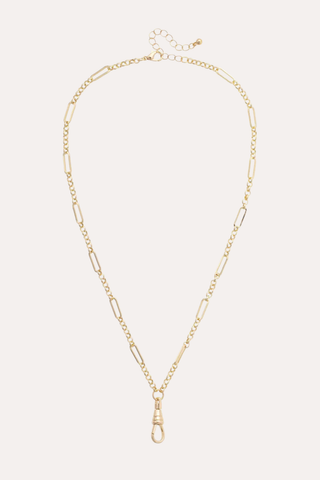 Annie Multi Link Charm Necklace Base In Shiny Gold