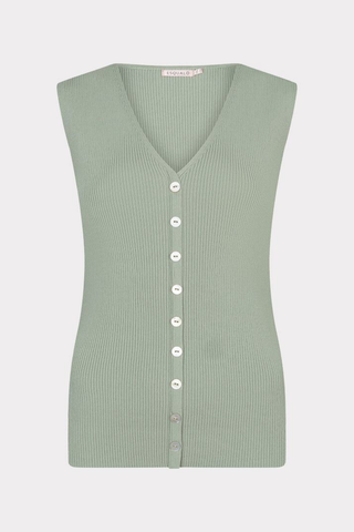 Top Fake Placket Knit