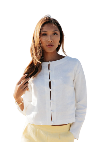 Bessette Cardigan - White