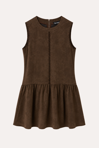 Embroidered Ruffle Shift Dress