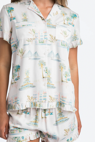Charleston Watercolor Short Pajama Set