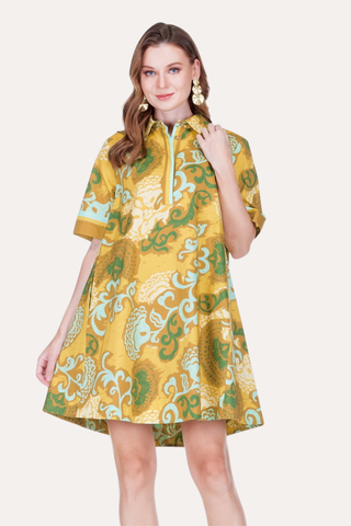 Placket Swing Dress