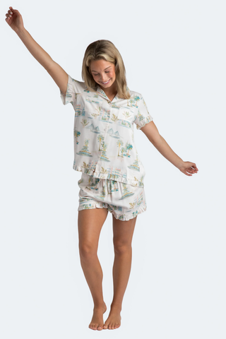 Charleston Watercolor Short Pajama Set
