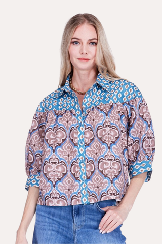 Round Yoke Blouse