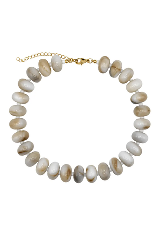 Chunky Ivory Neutral Halo Necklace