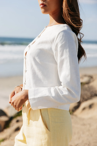 Bessette Cardigan - White
