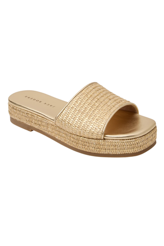 Bay Flatform - Metallic Raffia