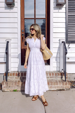 Fluttered Tiered Midi Dress