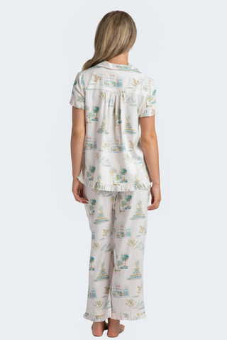 Charleston Watercolor Crop Pajama Set