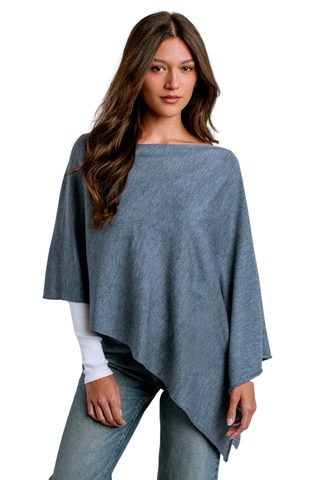 Eden II Poncho - Light Denim
