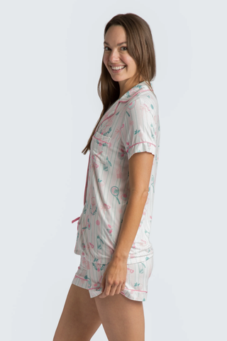 Tennis Time Viscose Knit Short Set
