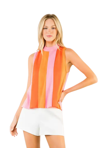 Sleeveless Stripe Top