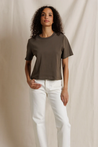 Heavy Jersey Crewneck Tee - Dark Olive