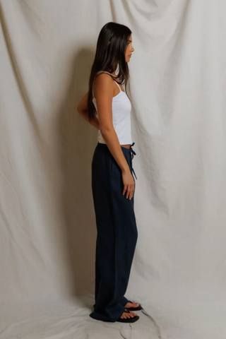 Lorana Linen Drawstring Pant