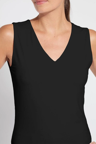 Essential V-Neck Shell - Black
