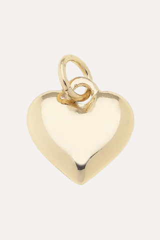 Heart Of Gold Charm In Shiny Gold