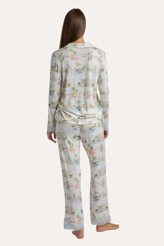 I Love Charleston Lace PJ Set - Rainbow Row Print