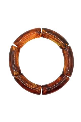 Tortoise Swirl Acrylic Bamboo Bracelet