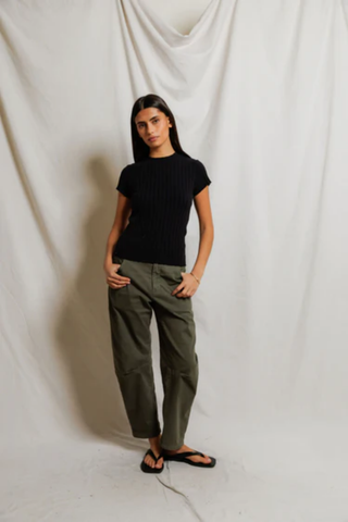 Suri Rib Cap Sleeve Tee