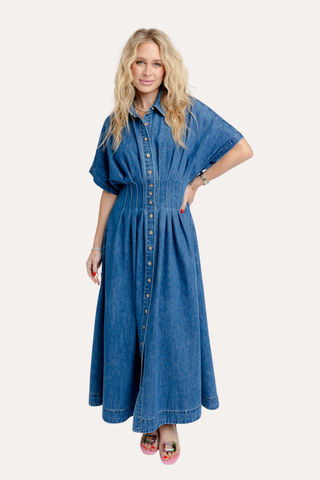 Denim Shirt Maxi Dress