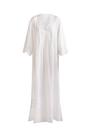 Broderie Maxi Dress - White