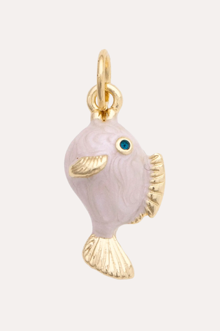 Tiny Fish Charm In White