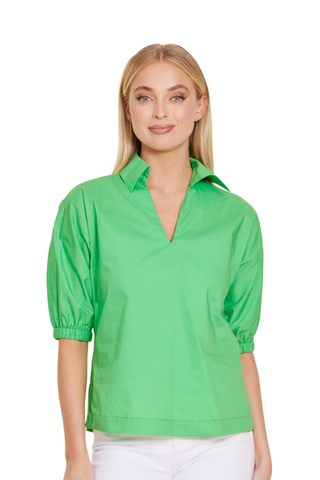 Poplin Johnny Collar Shirt