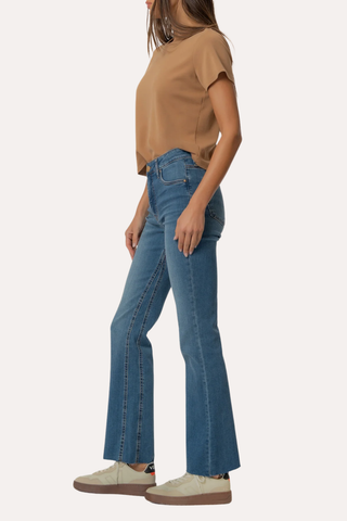 Kelly High Rise Fab Ab Kick Flare Inset Leg